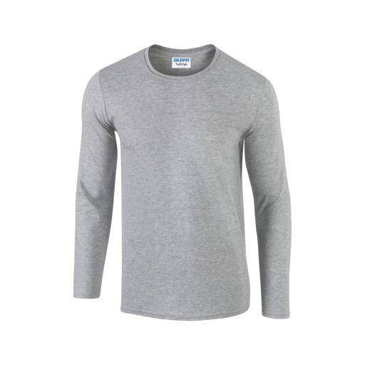 Softstyle hosszú ujjú pamut póló, Gildan GI64400, RS Sport Grey-2XL