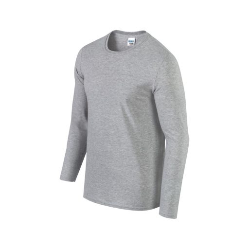 Softstyle hosszú ujjú pamut póló, Gildan GI64400, RS Sport Grey-L