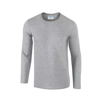   Softstyle hosszú ujjú pamut póló, Gildan GI64400, RS Sport Grey-S
