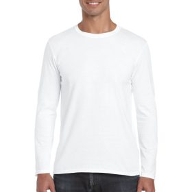   Softstyle hosszú ujjú pamut póló, Gildan GI64400, White-2XL