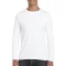 Softstyle hosszú ujjú pamut póló, Gildan GI64400, White-2XL