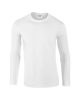 Softstyle hosszú ujjú pamut póló, Gildan GI64400, White-2XL