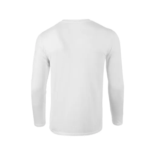 Softstyle hosszú ujjú pamut póló, Gildan GI64400, White-2XL