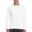 Softstyle hosszú ujjú pamut póló, Gildan GI64400, White-L