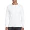 Softstyle hosszú ujjú pamut póló, Gildan GI64400, White-XL