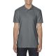 Softstyle dupla piké galléros póló, Gildan GI64800, Charcoal-4XL