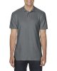 Softstyle dupla piké galléros póló, Gildan GI64800, Charcoal-S