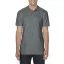 Softstyle dupla piké galléros póló, Gildan GI64800, Charcoal-XL