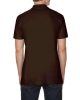 Softstyle dupla piké galléros póló, Gildan GI64800, Dark Chocolate-S