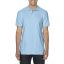 Softstyle dupla piké galléros póló, Gildan GI64800, Light Blue-2XL