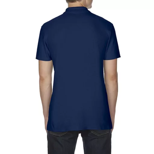 Softstyle dupla piké galléros póló, Gildan GI64800, Navy-L