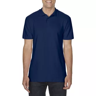   Softstyle dupla piké galléros póló, Gildan GI64800, Navy-S