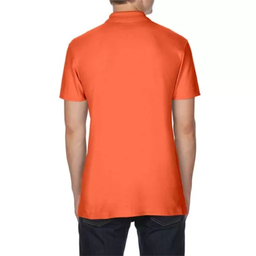 Softstyle dupla piké galléros póló, Gildan GI64800, Orange-L