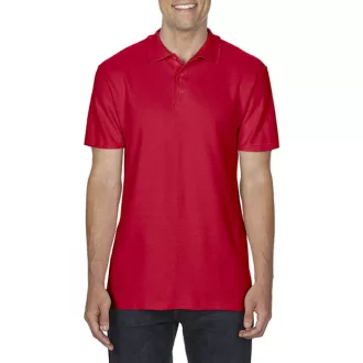   Softstyle dupla piké galléros póló, Gildan GI64800, Red-S