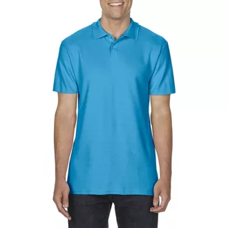   Softstyle dupla piké galléros póló, Gildan GI64800, Sapphire-S