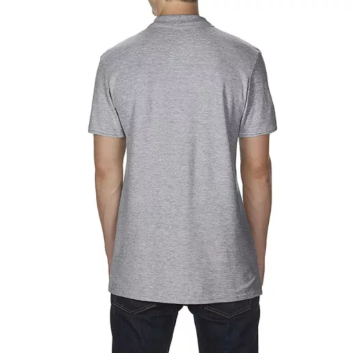 Softstyle dupla piké galléros póló, Gildan GI64800, RS Sport Grey-M