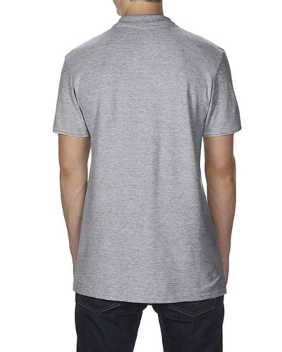 Softstyle dupla piké galléros póló, Gildan GI64800, RS Sport Grey-XL