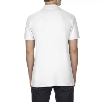   Softstyle dupla piké galléros póló, Gildan GI64800, White-S