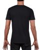 V-nyakú rövid ujjú pamut póló, Gildan GI64V00, Black-S