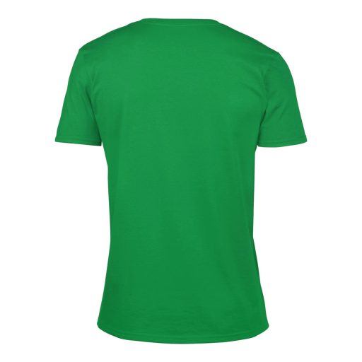 V-nyakú rövid ujjú pamut póló, Gildan GI64V00, Irish Green-L