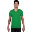 V-nyakú rövid ujjú pamut póló, Gildan GI64V00, Irish Green-XL