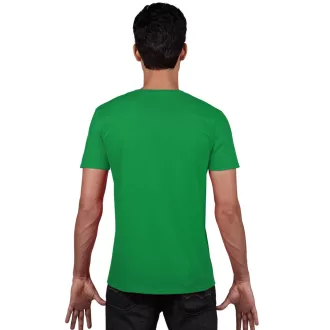   V-nyakú rövid ujjú pamut póló, Gildan GI64V00, Irish Green-XL