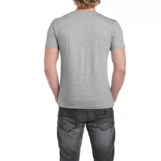   V-nyakú rövid ujjú pamut póló, Gildan GI64V00, RS Sport Grey-S