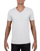 V-nyakú rövid ujjú pamut póló, Gildan GI64V00, White-XL