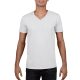 V-nyakú rövid ujjú pamut póló, Gildan GI64V00, White-XL