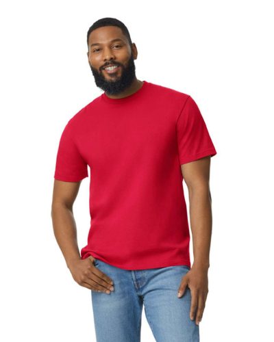 Klasszikus szabású körkötött póló, Gildan GI65000, Red-2XL