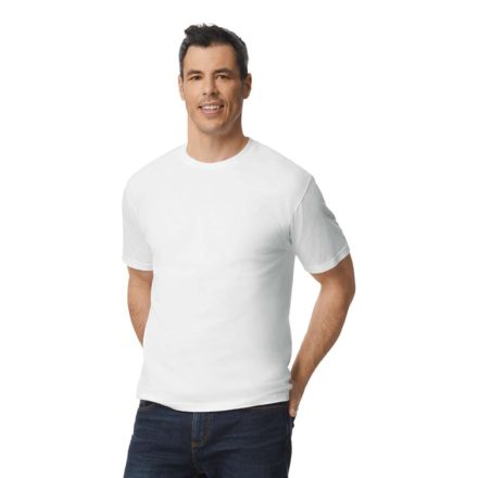 Klasszikus szabású körkötött póló, Gildan GI65000, White-XL