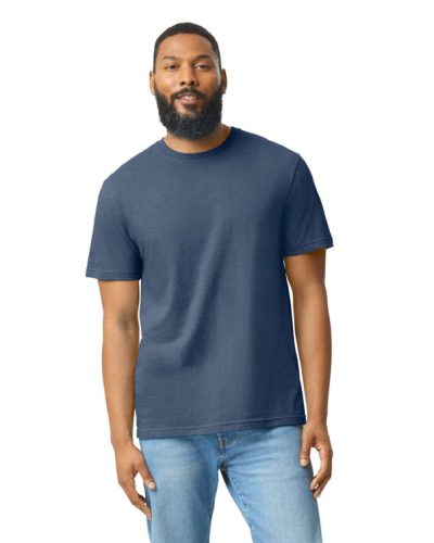Softstyle körkötött rövid ujjú póló, Gildan GI67000, Navy Mist-S