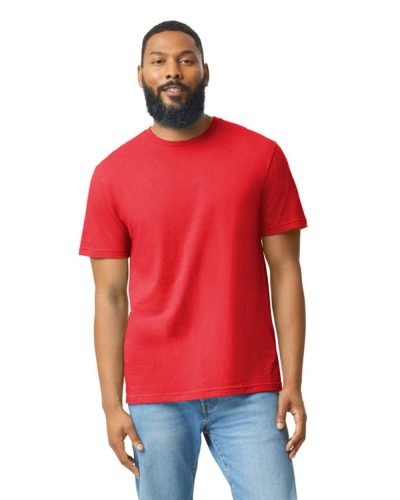 Softstyle körkötött rövid ujjú póló, Gildan GI67000, Red Mist-XL
