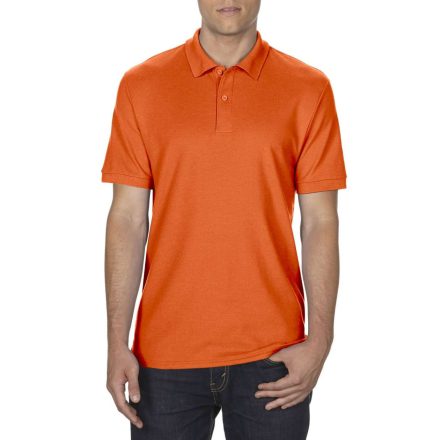 DryBlend férfi galléros póló dupla piké anyagból, Gildan GI75800, Orange-3XL