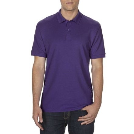 DryBlend férfi galléros póló dupla piké anyagból, Gildan GI75800, Purple-3XL