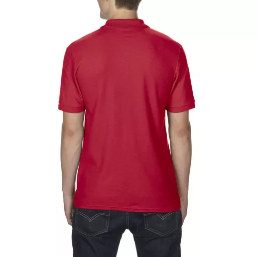 DryBlend férfi galléros póló dupla piké anyagból, Gildan GI75800, Red-4XL