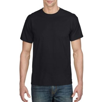   Rövid ujjú kereknyakú unisex póló, Gildan GI8000, Black-S