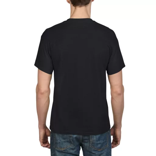 Rövid ujjú kereknyakú unisex póló, Gildan GI8000, Black-S