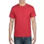 Rövid ujjú kereknyakú unisex póló, Gildan GI8000, Red-3XL