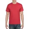 Rövid ujjú kereknyakú unisex póló, Gildan GI8000, Red-M