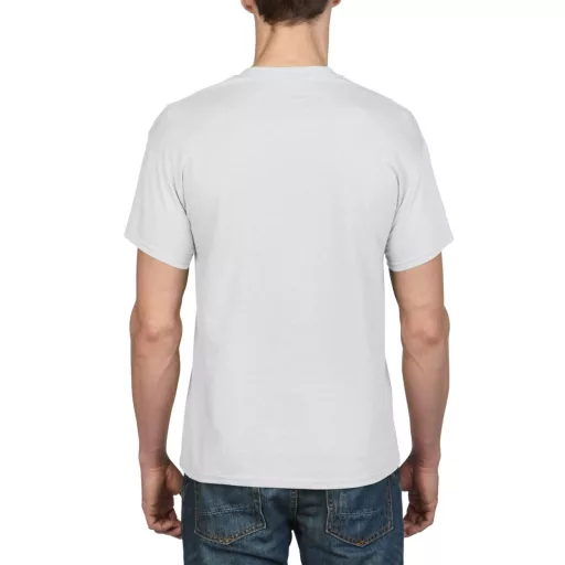 Rövid ujjú kereknyakú unisex póló, Gildan GI8000, White-L