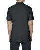 Prémium dupla piké kötésű galléros férfi póló, Gildan GI85800, Black-L