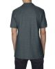 Prémium dupla piké kötésű galléros férfi póló, Gildan GI85800, Dark Heather-S
