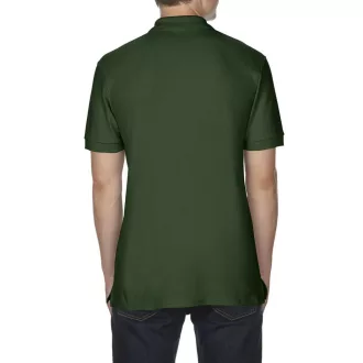   Prémium dupla piké kötésű galléros férfi póló, Gildan GI85800, Forest Green-S
