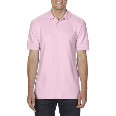 Prémium dupla piké kötésű galléros férfi póló, Gildan GI85800, Light Pink-XL