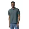 DryBlend rövid ujjú galléros férfi póló, Gildan GI8800, Dark Heather-L
