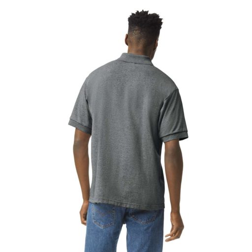 DryBlend rövid ujjú galléros férfi póló, Gildan GI8800, Graphite Heather-L