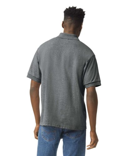 DryBlend rövid ujjú galléros férfi póló, Gildan GI8800, Graphite Heather-S
