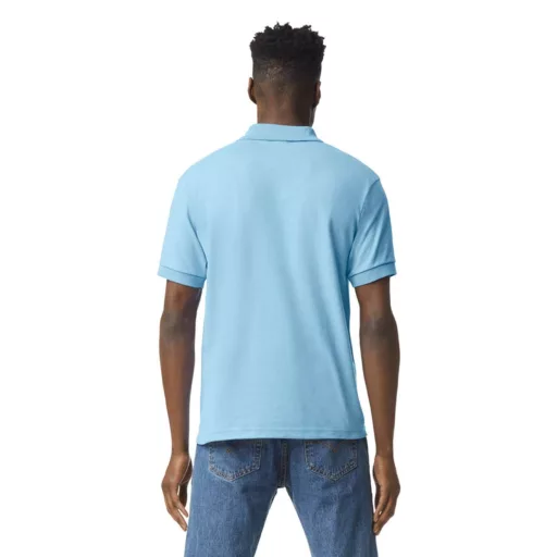 DryBlend rövid ujjú galléros férfi póló, Gildan GI8800, Light Blue-L