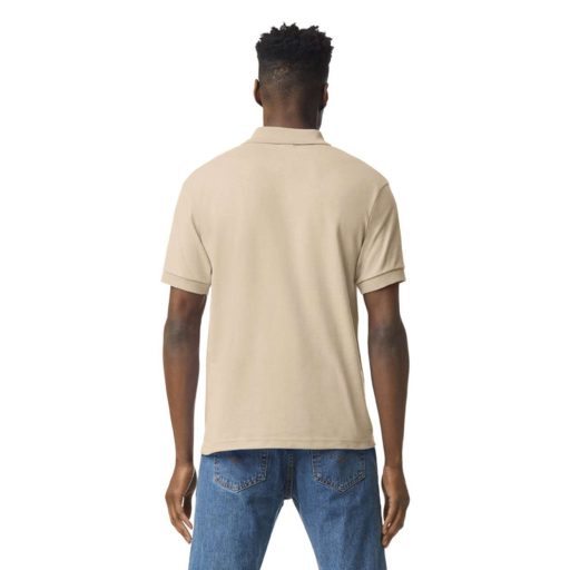 DryBlend rövid ujjú galléros férfi póló, Gildan GI8800, Sand-S